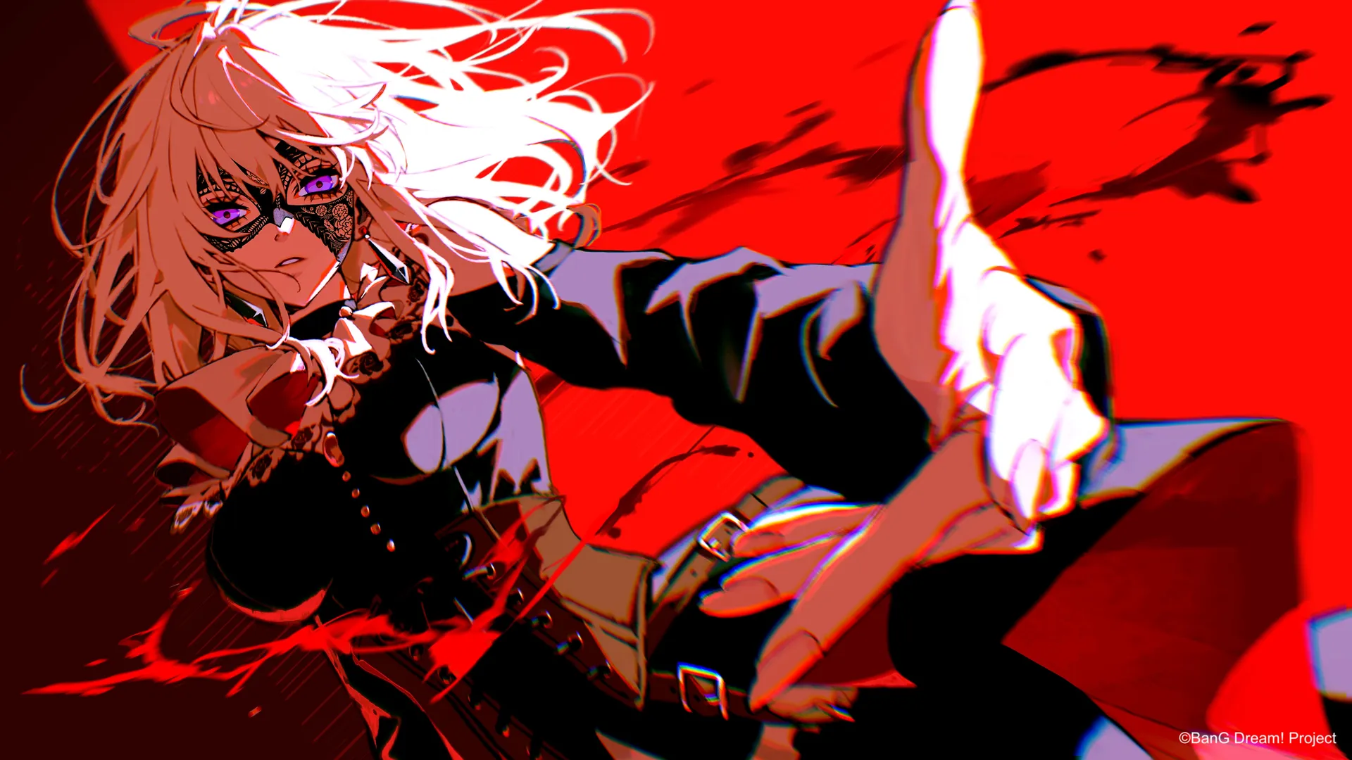 4k 炽红假面少女壁纸 治愈系暗黑飒爽风格桌面下载