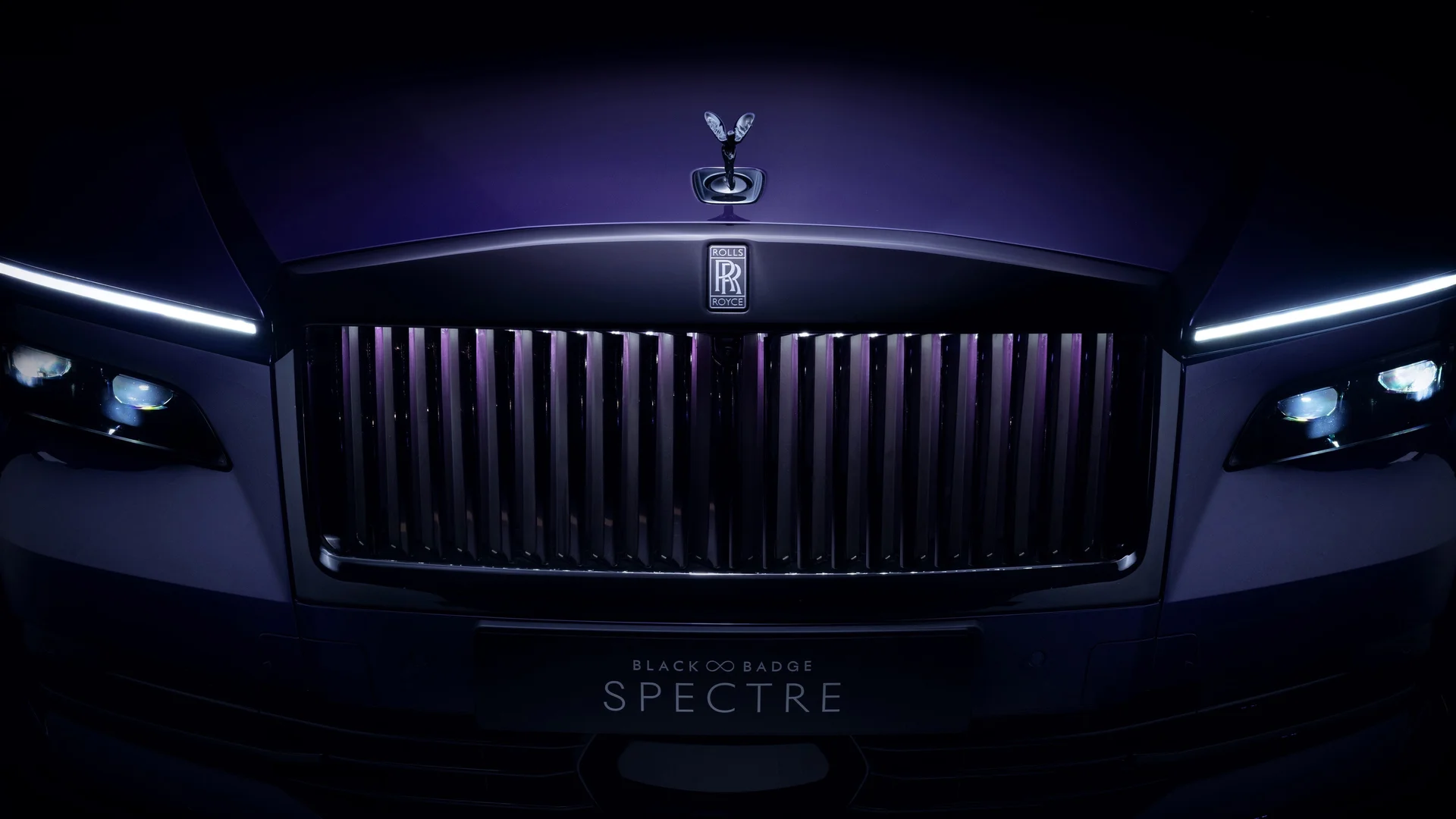 劳斯莱斯闪灵 4K 豪车壁纸 暗夜奢感纯电轿跑场景桌面背景