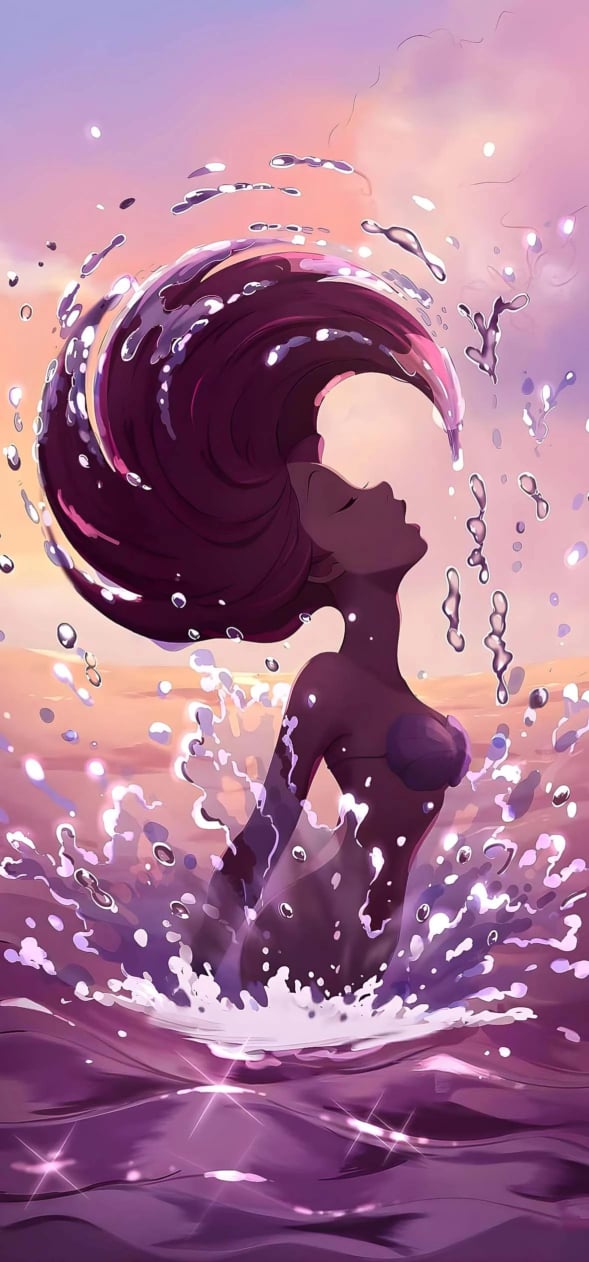 迪士尼小美人鱼艾瑞尔审美艺术4K手机壁纸 | 经典红发美人鱼高清唯美桌面