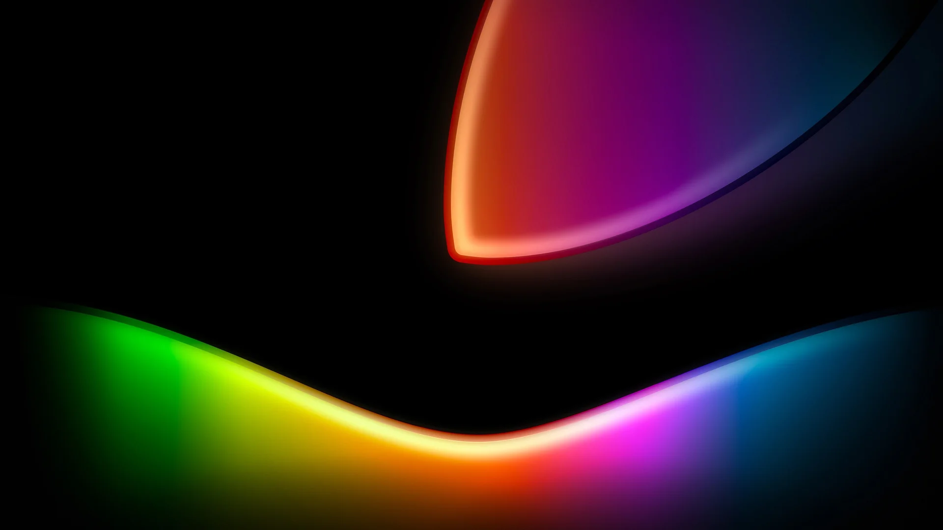 霓虹弧光 4K 抽象壁纸 未来动感感液态霓虹场景桌面背景