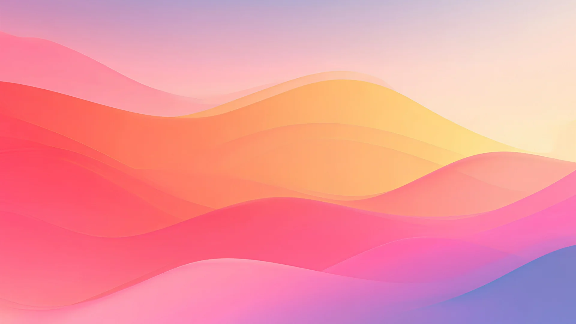 粉金层浪 4K 抽象壁纸 柔和氛围感渐变层叠场景桌面背景4K壁纸_4K背景