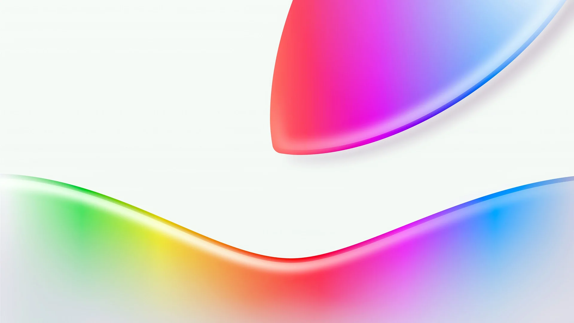 虹弧流彩 4K 抽象壁纸 柔和氛围感渐变流动场景桌面背景