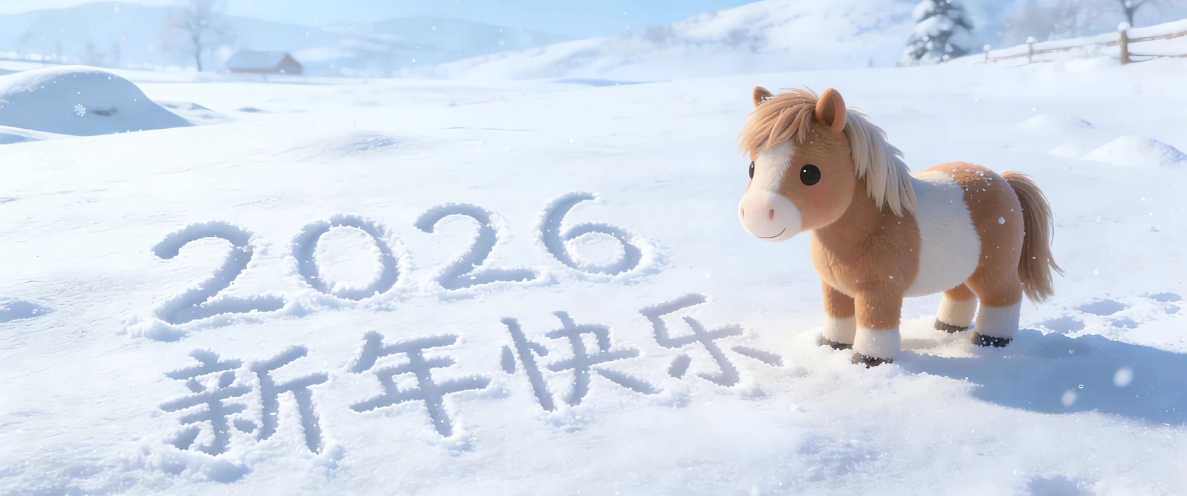 2026 萌马贺岁 4K 节庆壁纸 萌趣氛围感马年祝福场景桌面背景