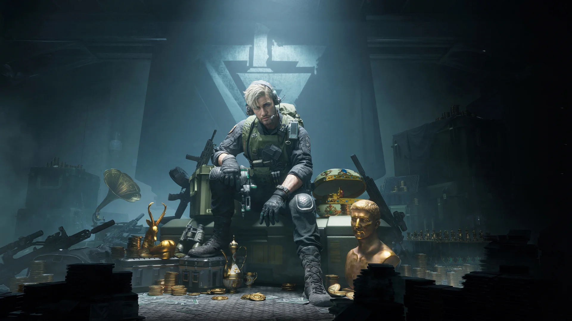 《三角洲行动》黑金枭雄 4K 游戏壁纸 硬核奢华感财富王座场景桌面背景