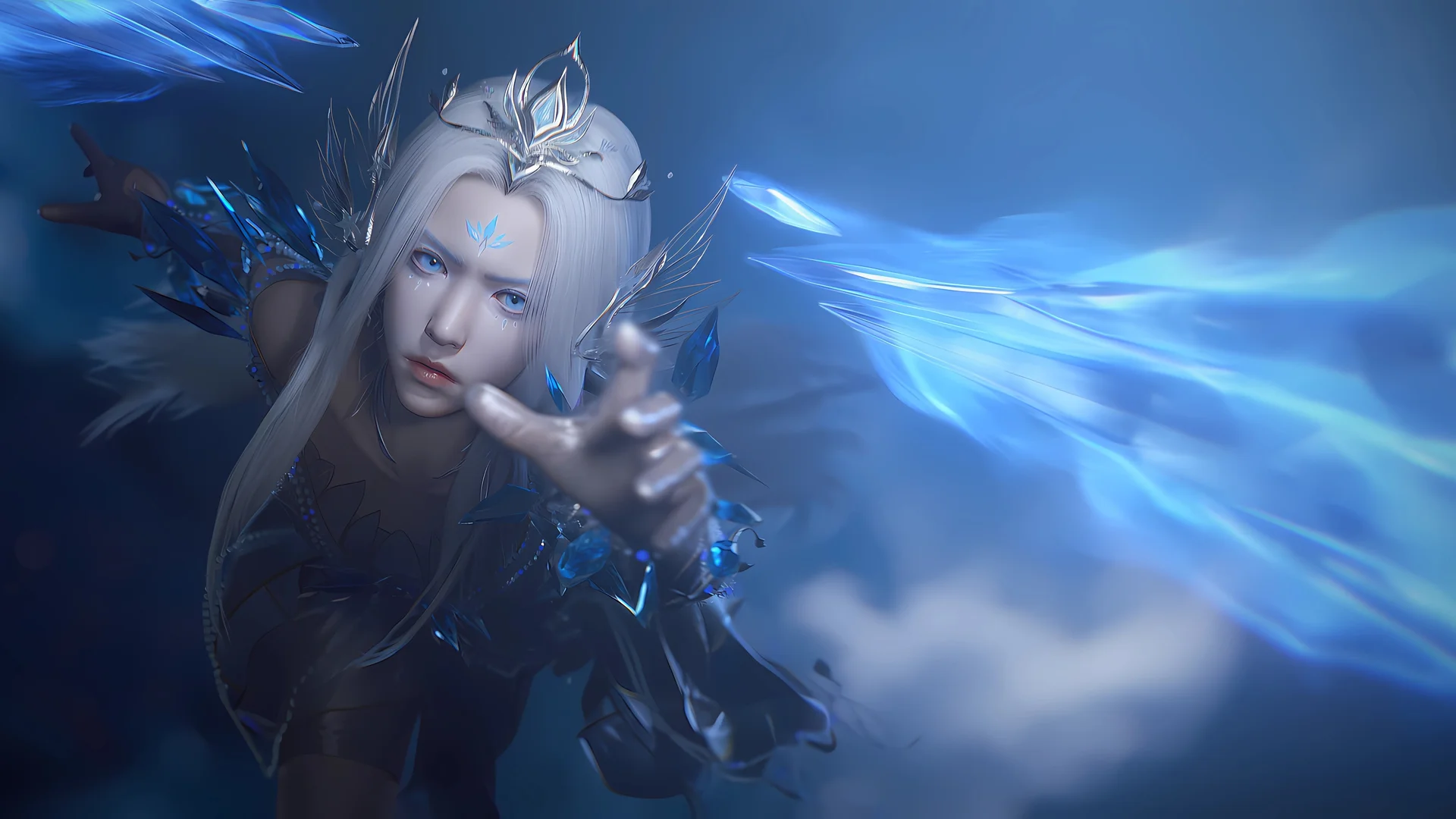 冰魄灵尊 4K 动漫壁纸 空灵冷峻感冰系仙尊场景桌面背景4K壁纸_4K动漫