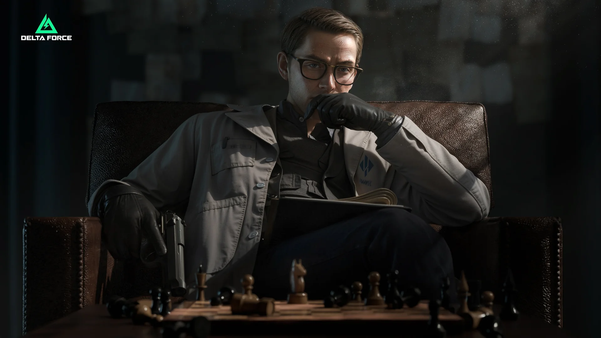 《三角洲行动》战术智囊 4K 游戏壁纸 硬核悬疑感战略指挥场景桌面背景