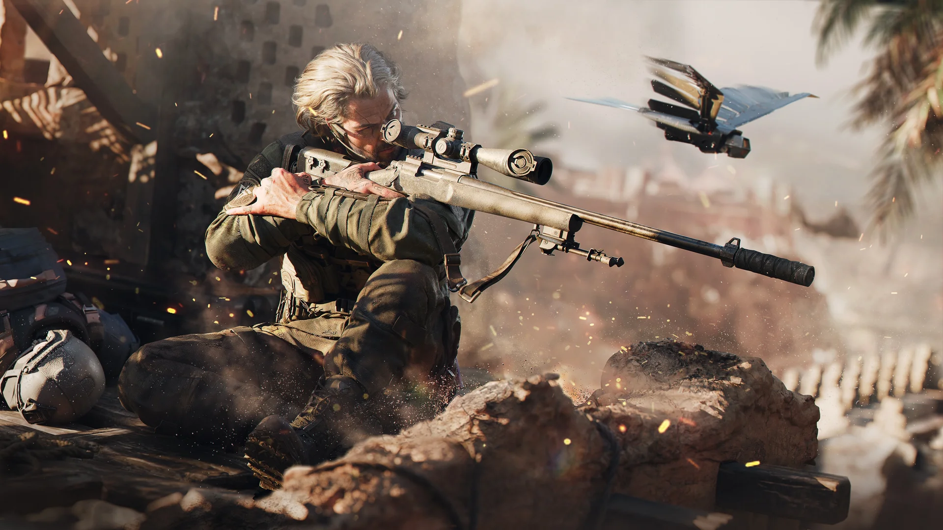 《三角洲行动》狙击先锋 4K 游戏壁纸 硬核写实感沙漠狙击场景桌面背景