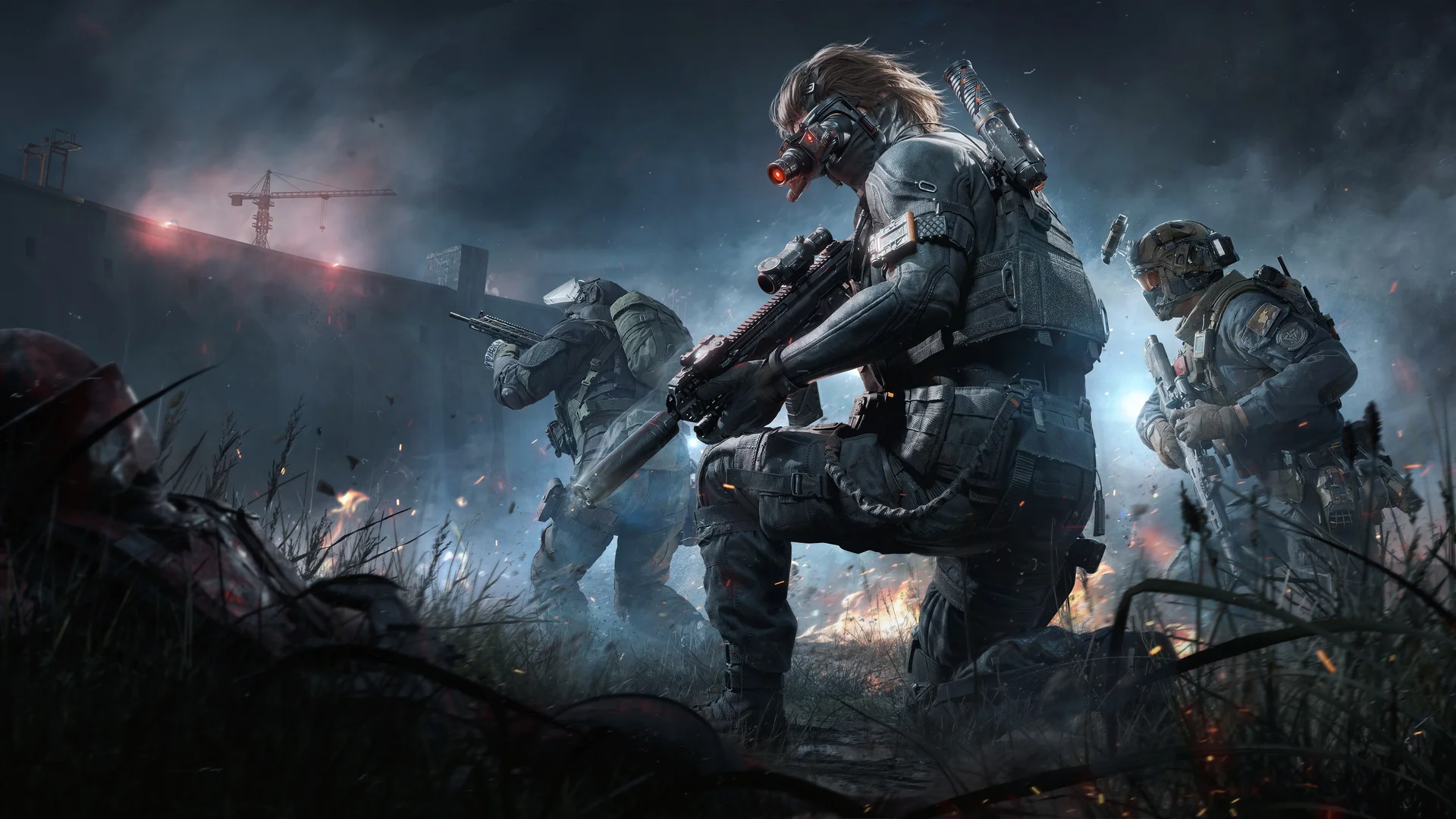 《三角洲行动》暗夜突袭 4K 游戏壁纸 硬核燃动感小队突击场景桌面背景