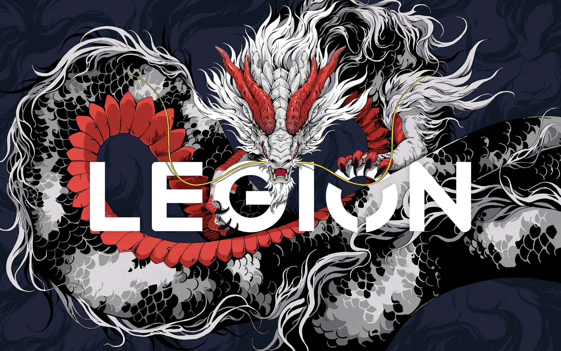 联想拯救者龙纹 4K 品牌壁纸 硬核国风机甲龙场景桌面背景