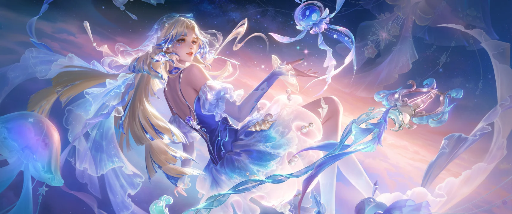 《王者荣耀》海洋之心 4K 动漫壁纸 梦幻空灵感深海星梦场景桌面背景