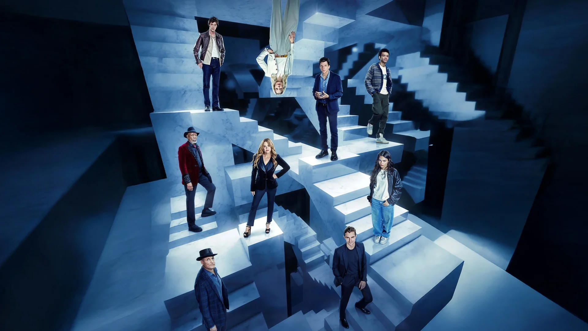 《惊天魔盗团 3》埃舍尔阶梯 4K 影视壁纸 悬疑超现实感魔盗团场景桌面背景