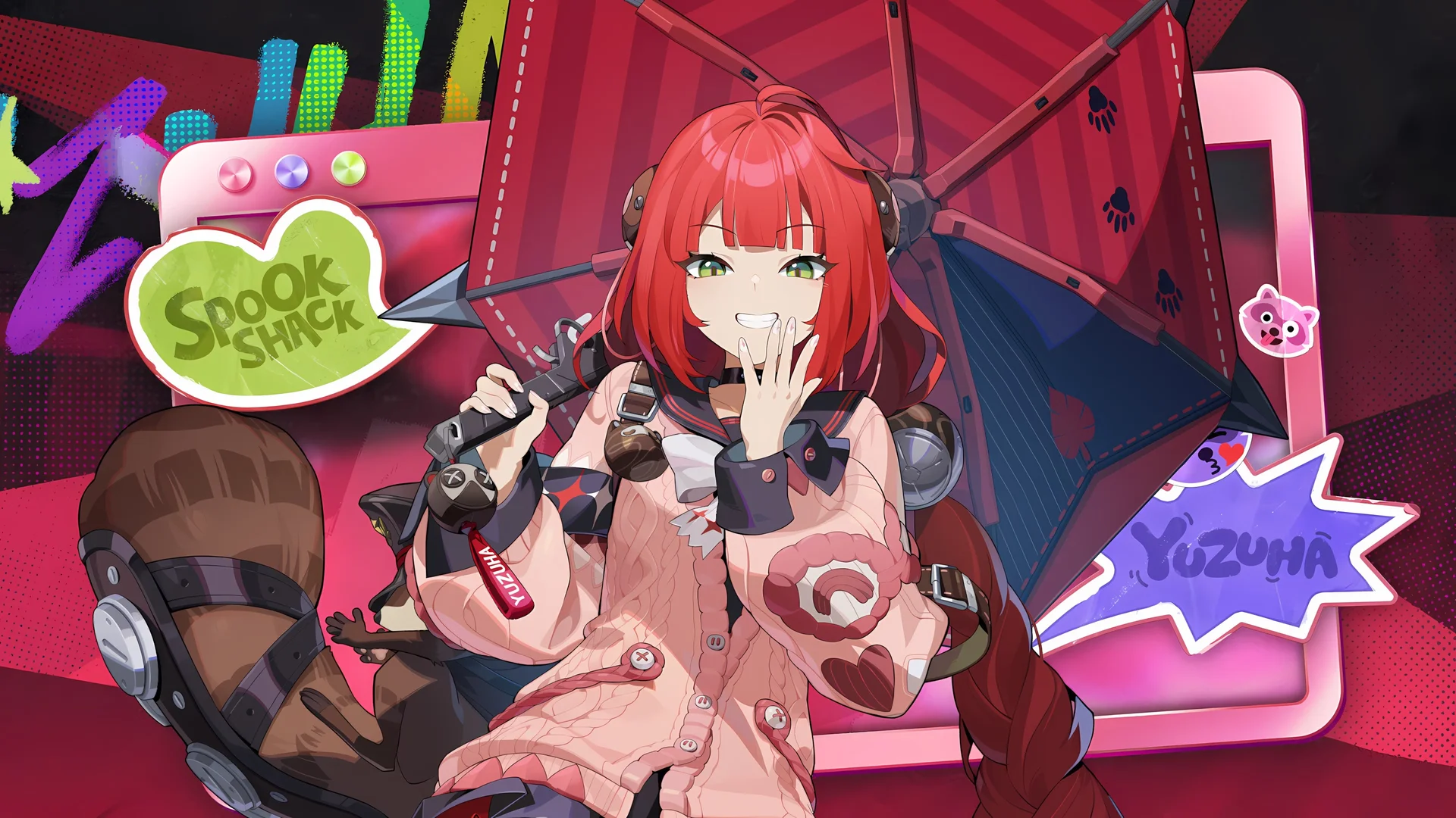 绯染天空 樱坂悠叶，街头潮酷 4K 插画壁纸