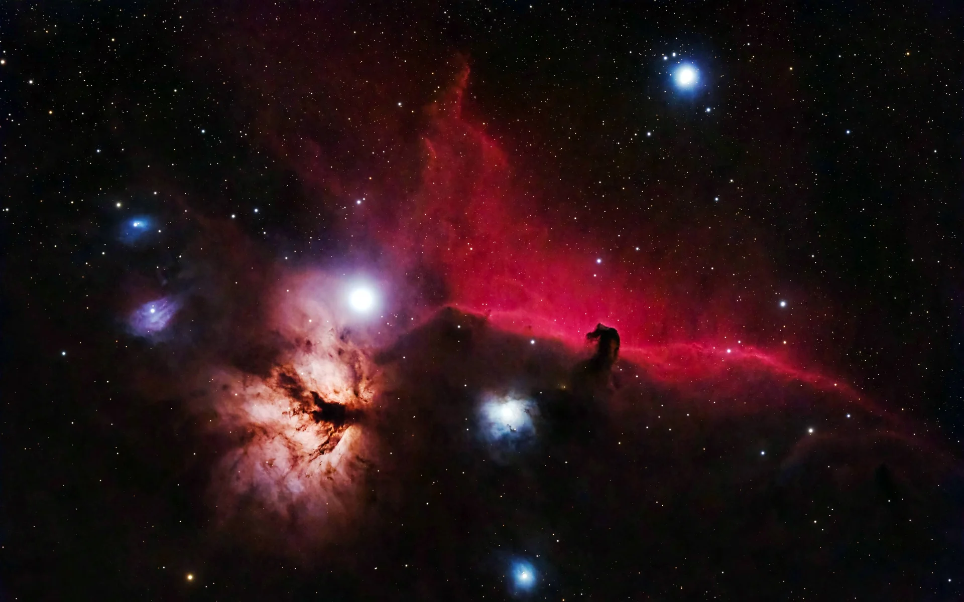 马头星云，赤焰驹影 4K 天文摄影壁纸