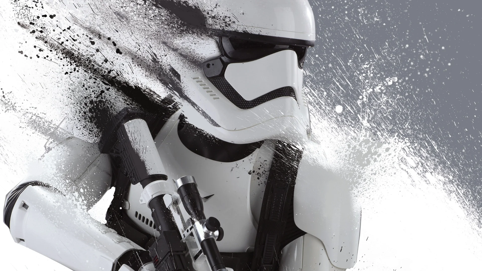 星战风暴兵，墨影白兵 4K 插画壁纸