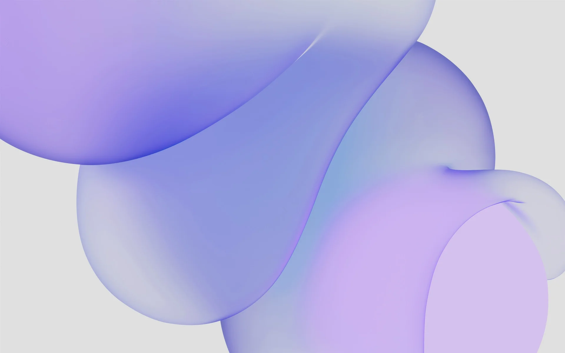 紫蓝渐变流体 4K 抽象艺术壁纸 渐变流体形态桌面背景