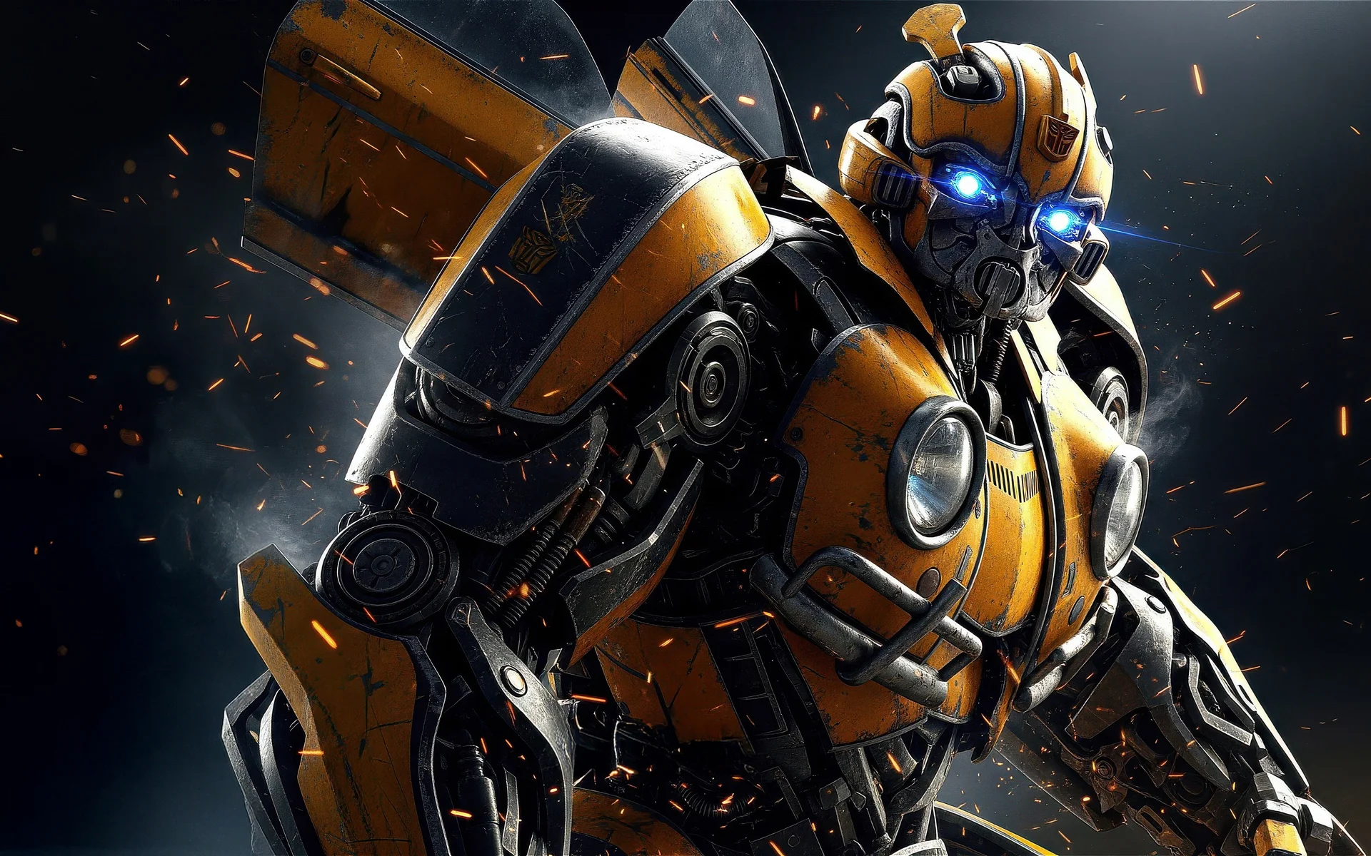 大黄蜂 4K 高清壁纸，变形金刚机械感拉满