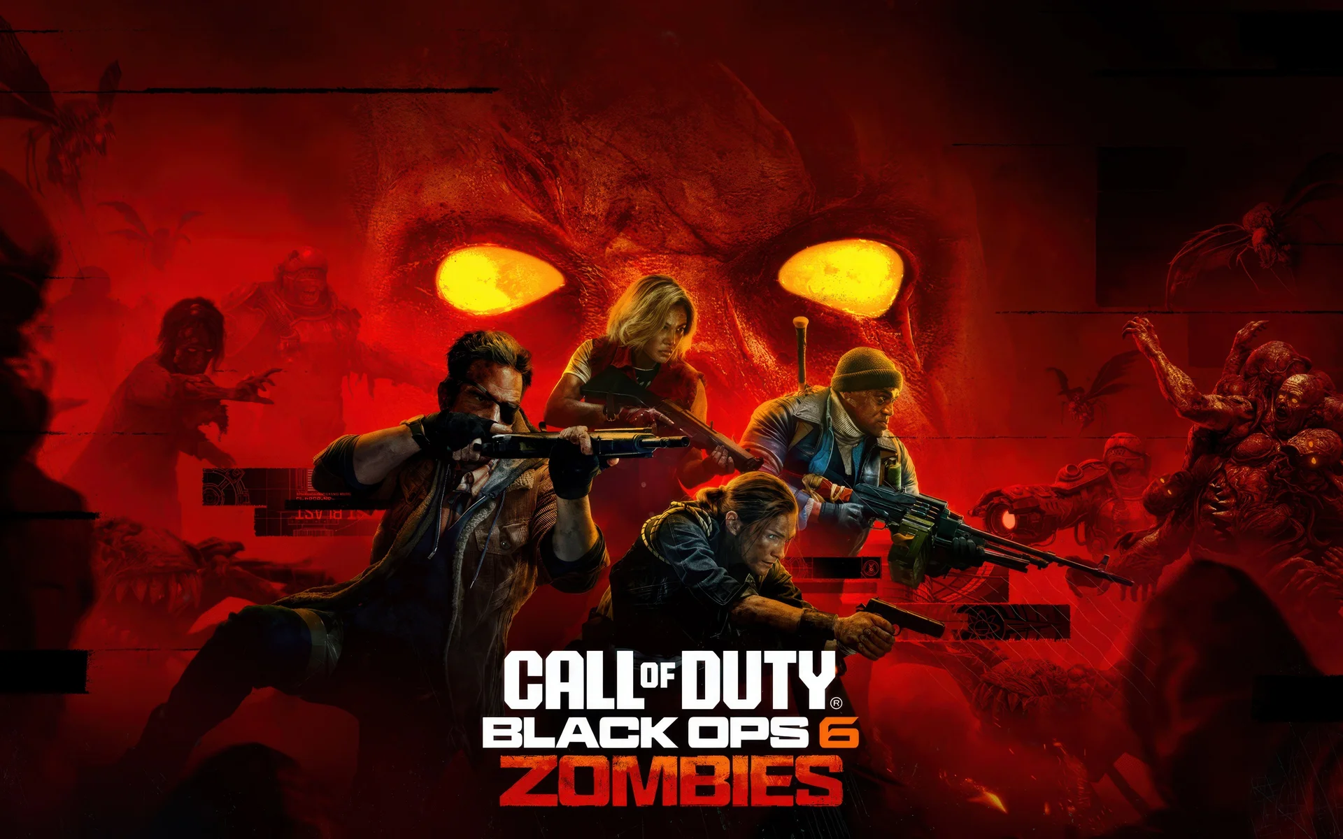 《使命召唤：黑色行动 6》僵尸模式，血色战场宣传海报