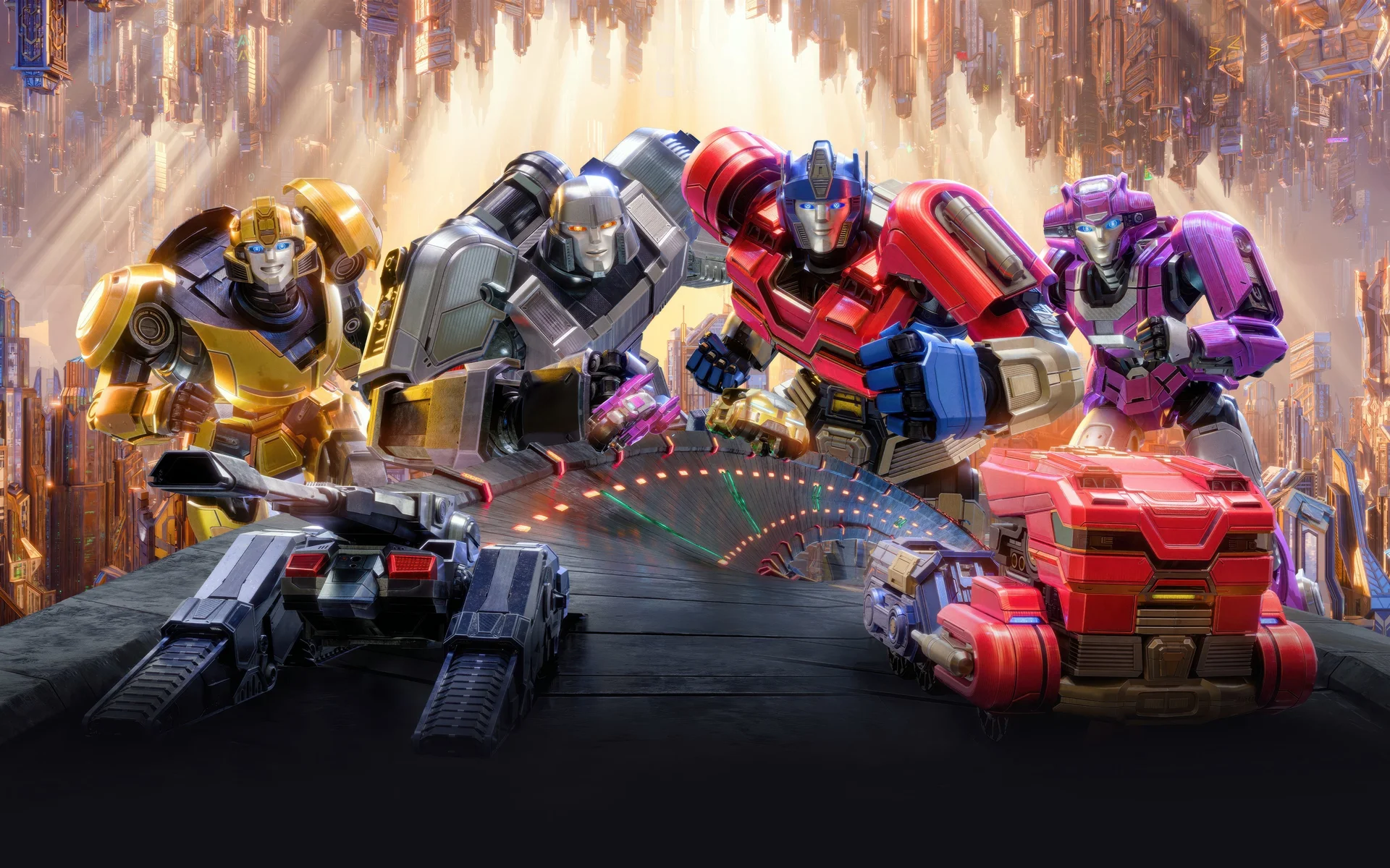 《变形金刚：起源》，赛博坦四杰 4K 电影海报