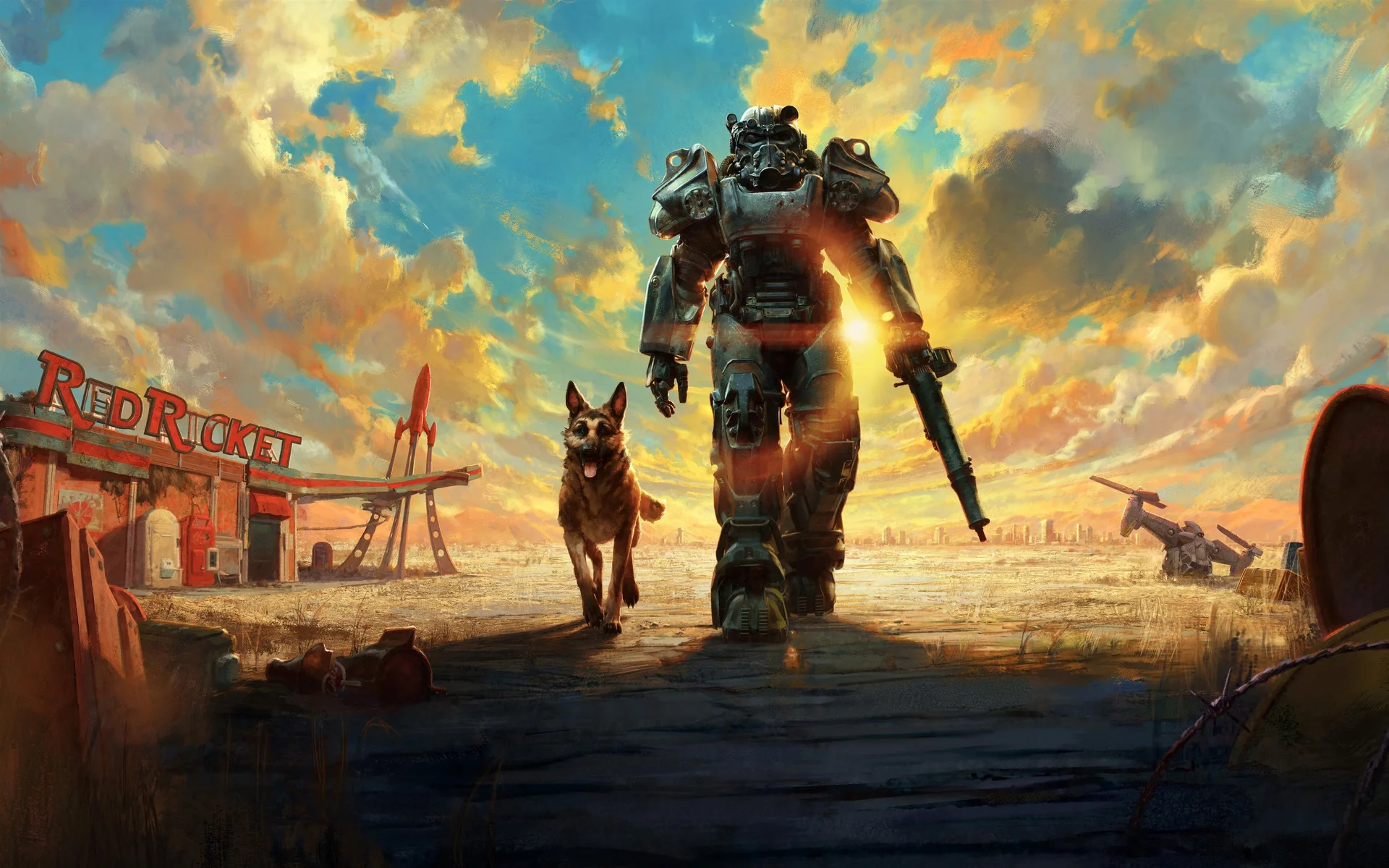 《辐射》，废土同行 4K 插画壁纸