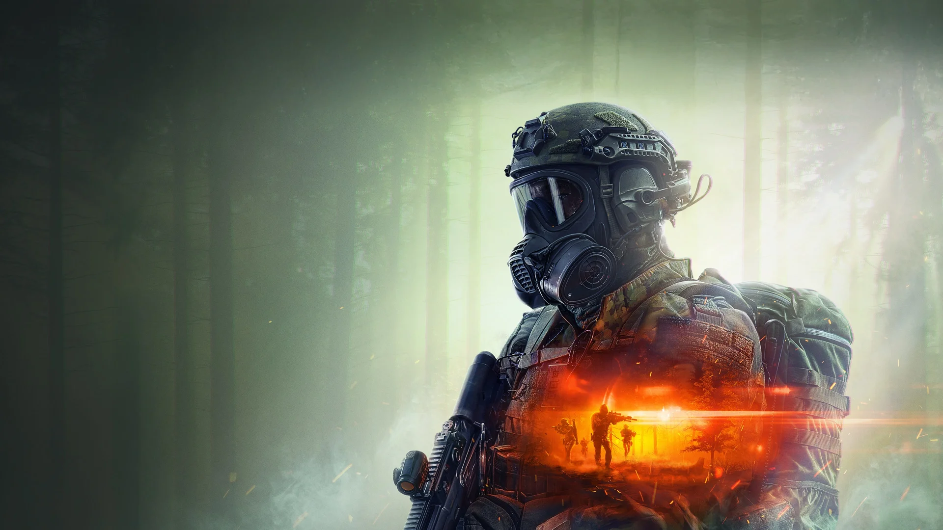 战术双重曝光，绿林战魂 4K 游戏插画壁纸