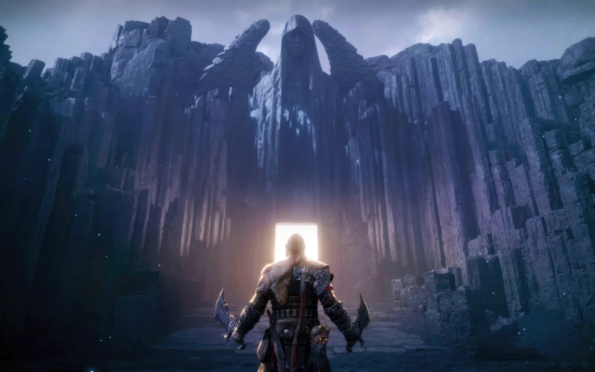 《战神：诸神黄昏》，英灵之门 4K 游戏海报壁纸