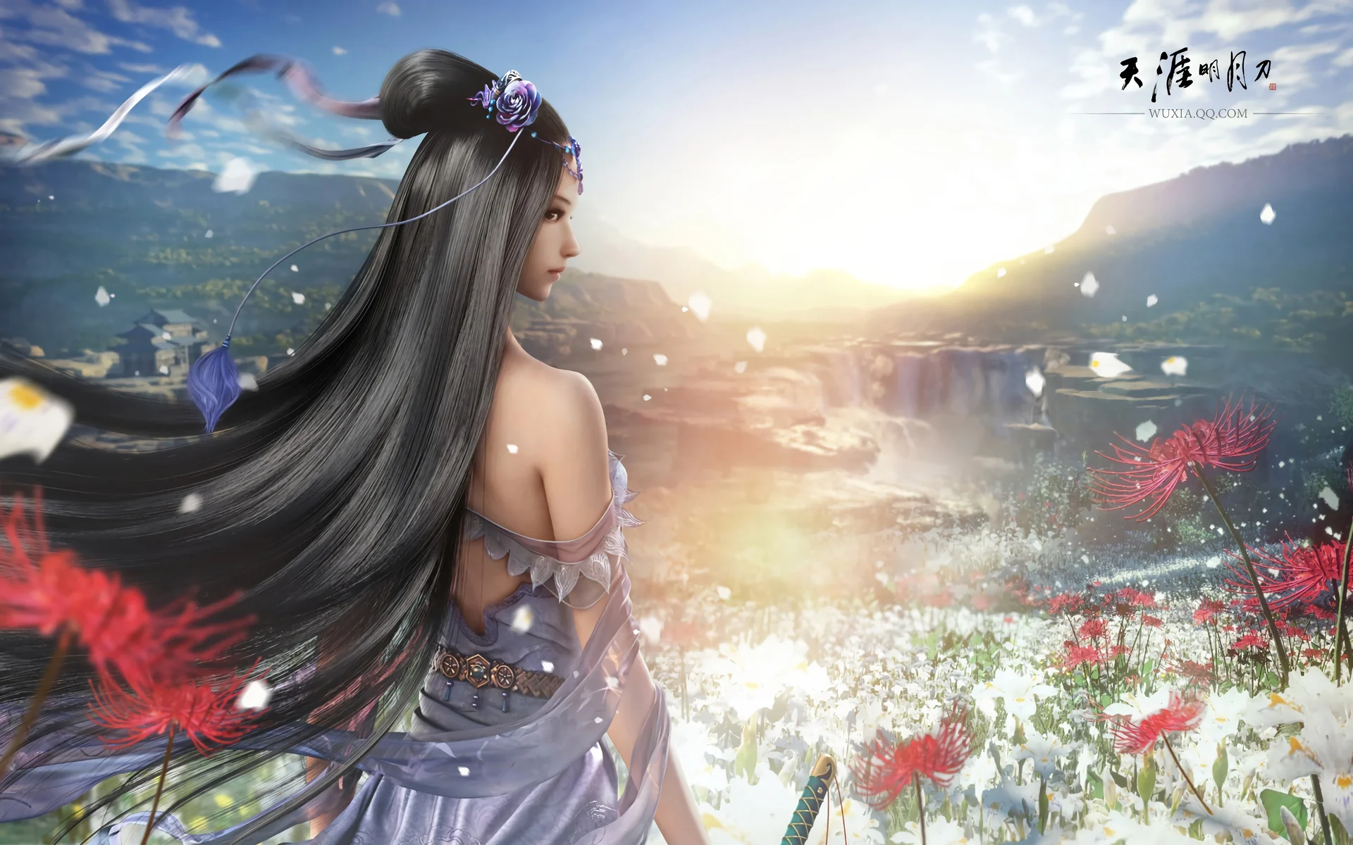 《天涯明月刀》，彼岸晴川 4K 游戏海报壁纸4K壁纸_4K游戏