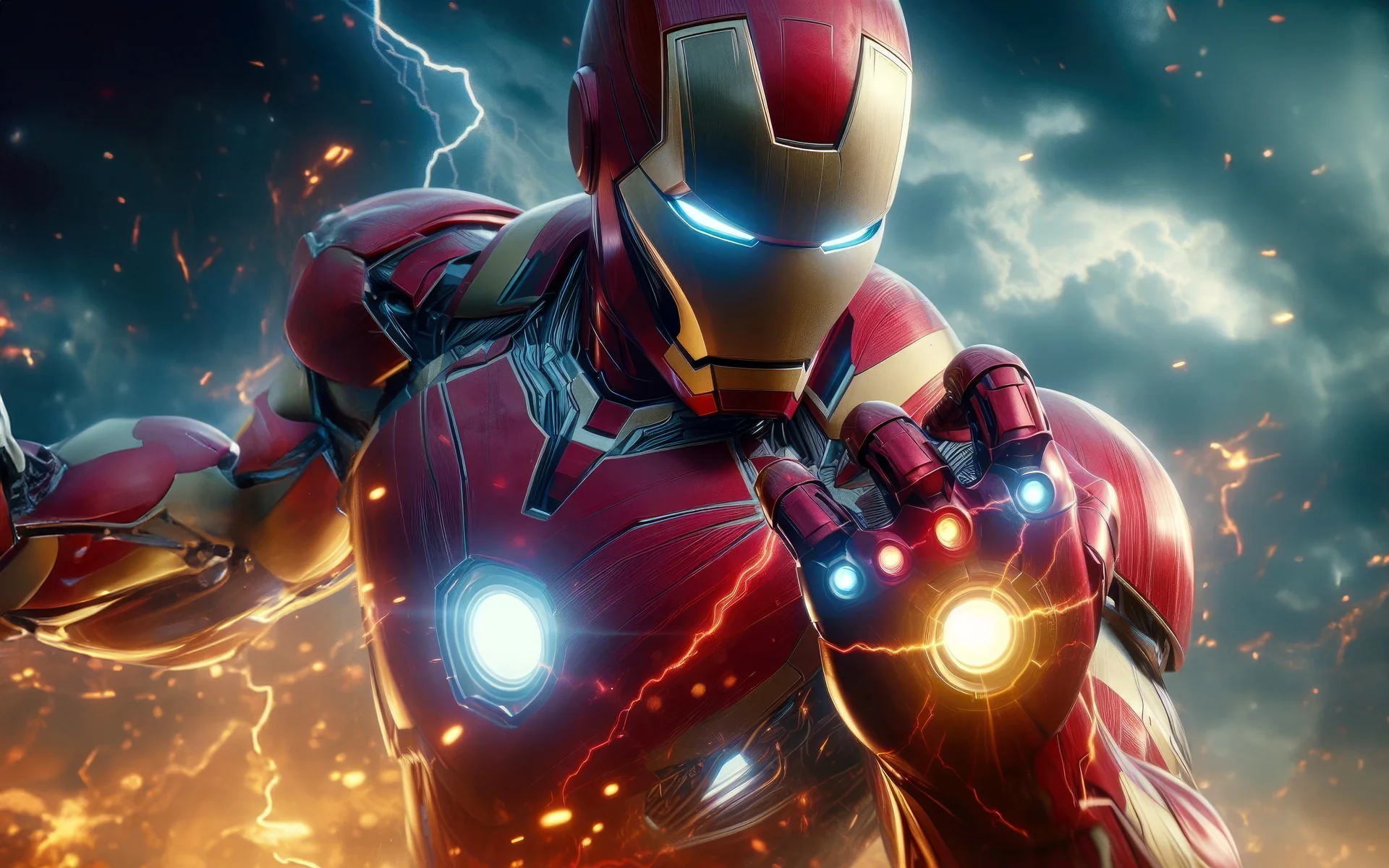 钢铁侠，战甲雷霆 4K 同人插画壁纸4K壁纸_4K影视