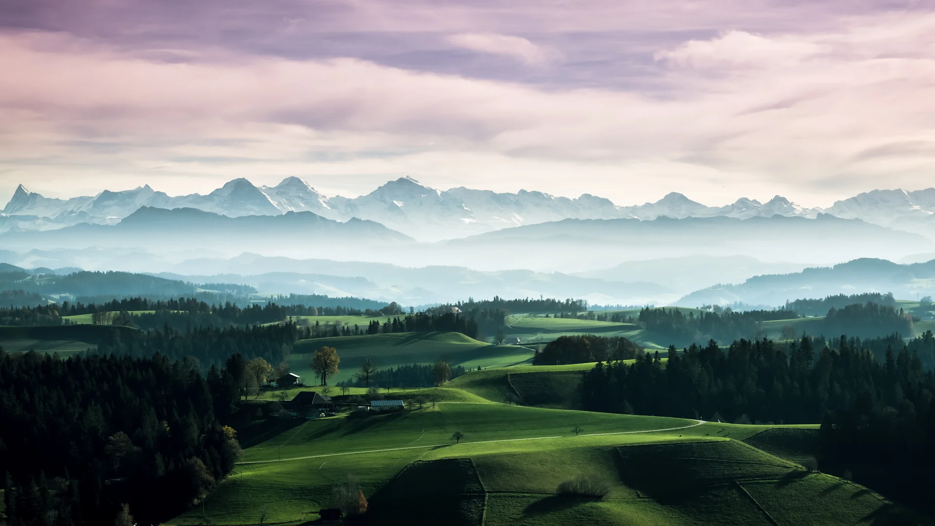 阿尔卑斯，绿野仙踪 4K 田园风光摄影壁纸