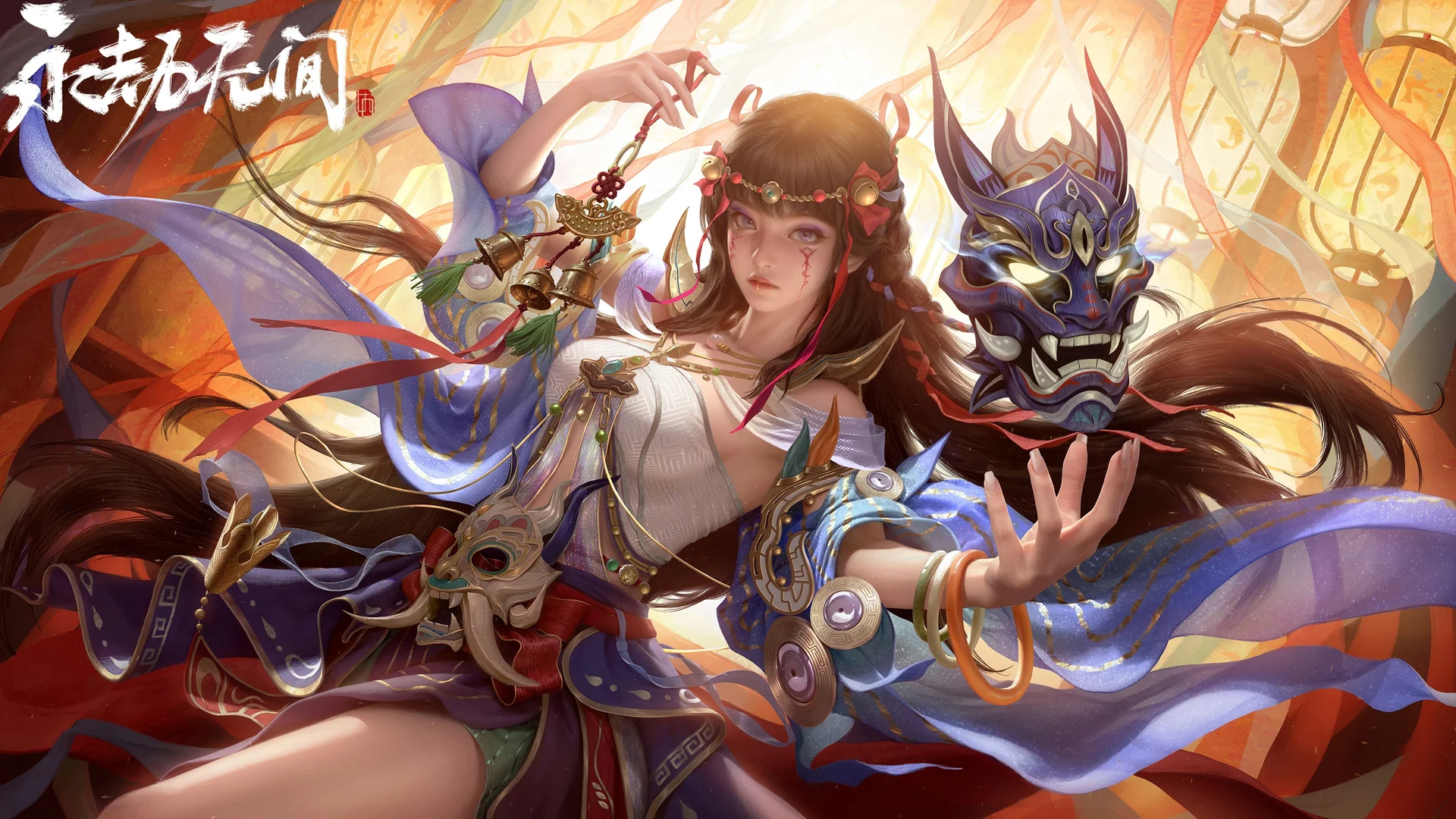 《永劫无间》，妖刀姬・赤面伶歌 4K 游戏插画壁纸