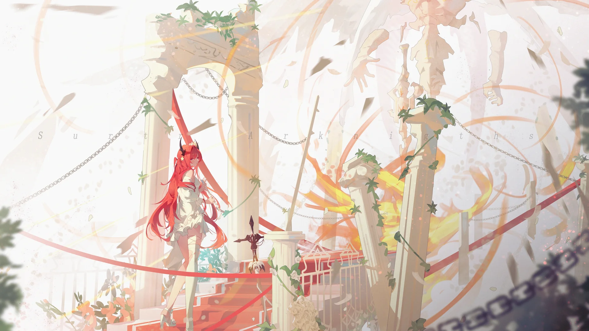 史尔特尔，赤焰残响 4K 明日方舟同人插画壁纸