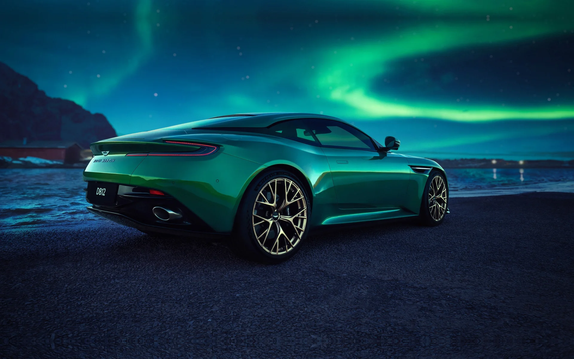 极光绿魔，阿斯顿・马丁 DB12 4K 极地官图壁纸