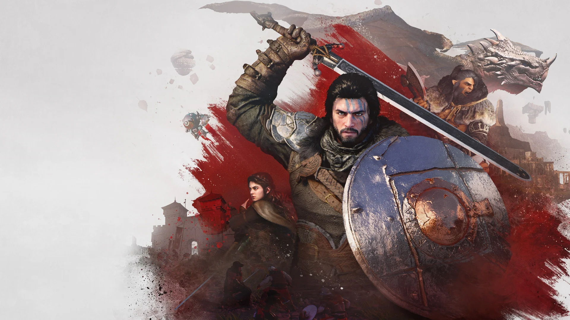 龙域战歌，史诗战士 4K 游戏插画壁纸