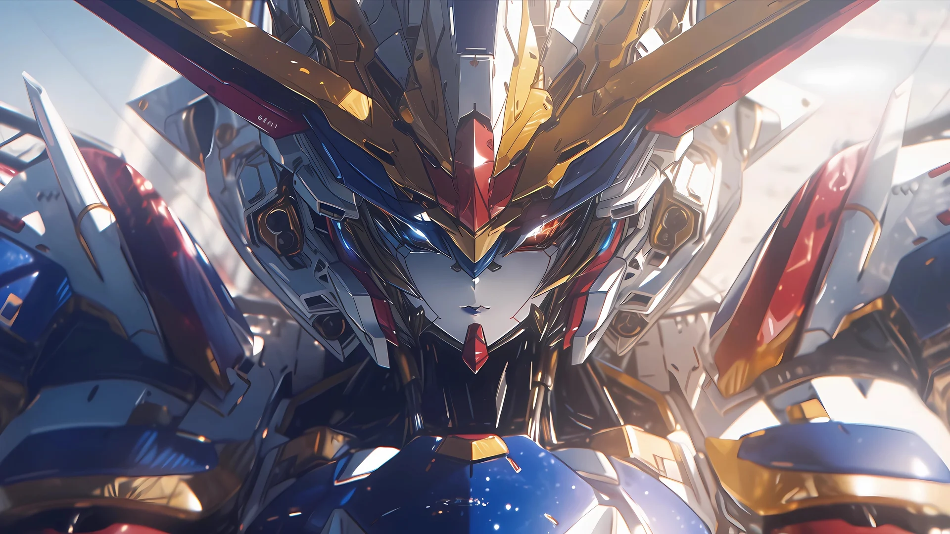 机核战姬，机甲少女 4K 高达风插画壁纸