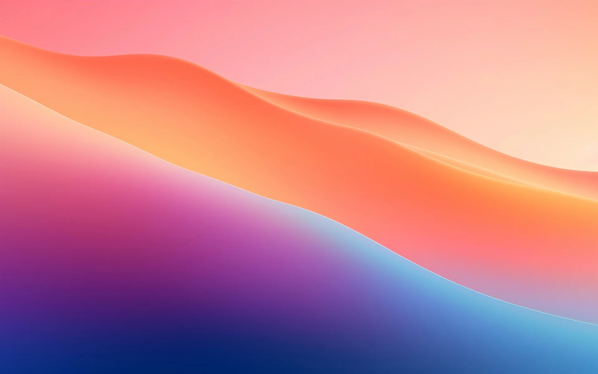 沙丘幻彩，macOS Sonoma 渐变沙丘 4K 极简壁纸