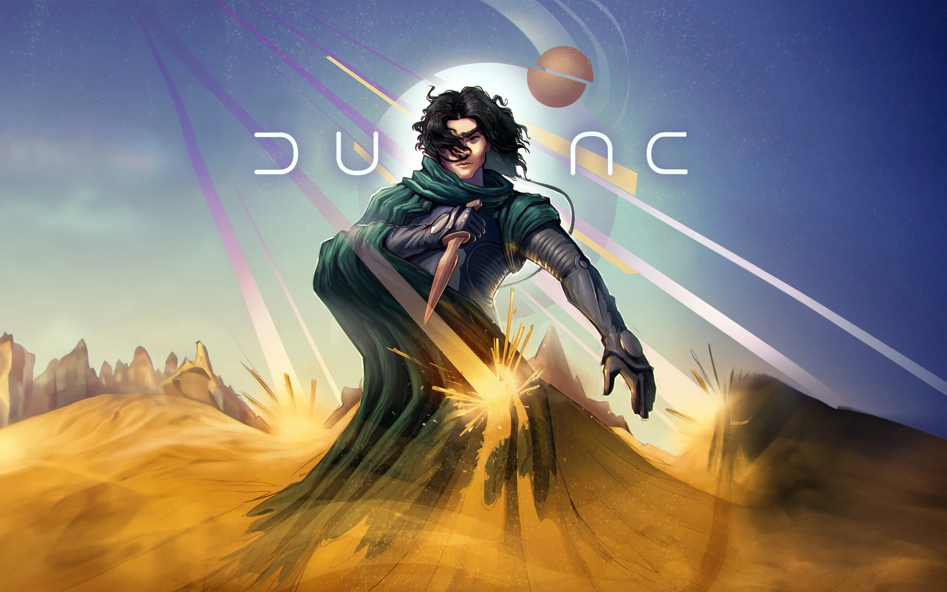 沙海救世主，《沙丘》保罗・厄崔迪 4K 插画壁纸