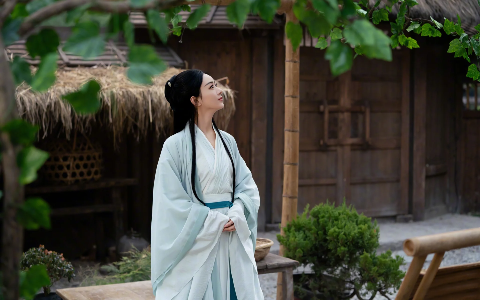 竹院清欢,赵丽颖古风 4K 写真壁纸4K壁纸_4K美女