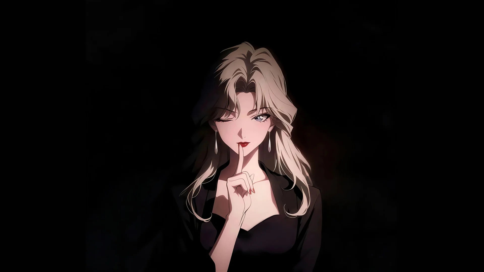 噤声御姐，银发魅惑 4K 二次元壁纸4K壁纸_4K动漫