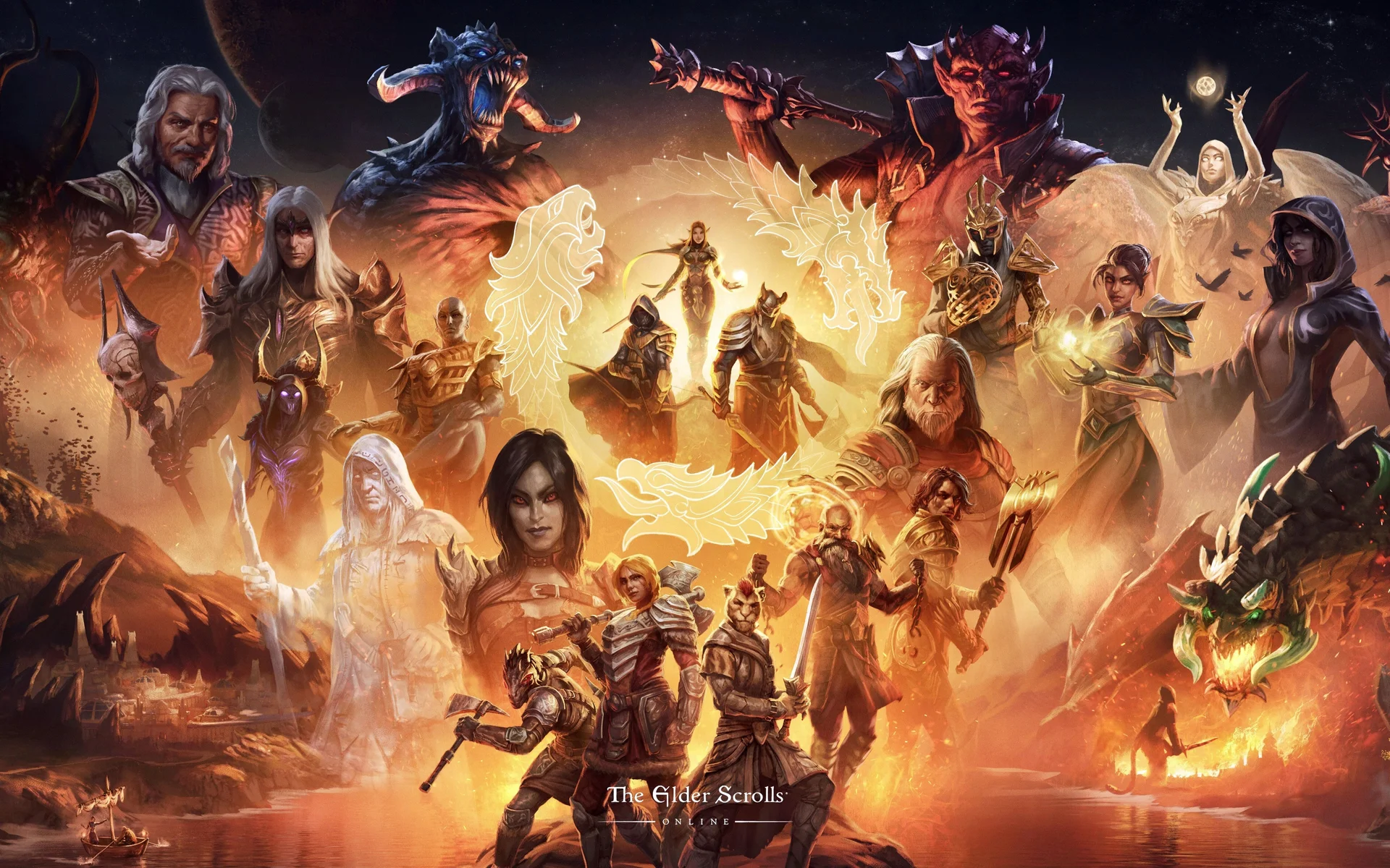 泰姆瑞尔战歌，《上古卷轴 OL》阵营群像 4K 壁纸