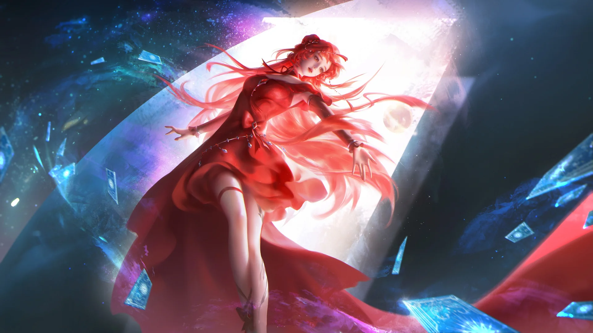 赛博噤声，赛博朋克暗黑少女 4K 插画壁纸