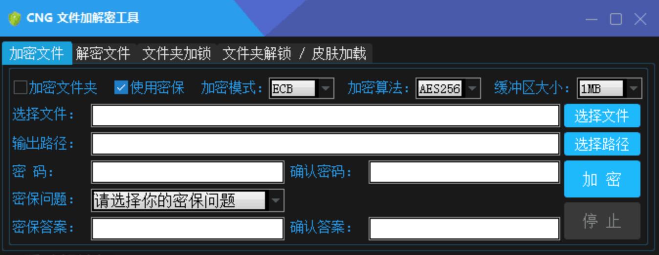 CNG 文件加解密工具 本地文件加密解密简易 Windows 工具